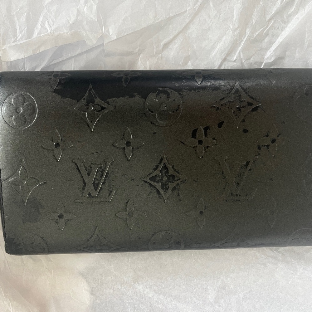 LOUIS VUITTON Porte-Tresor International Black Monogram Matte Wallet Crossbody - Picture 8 of 16